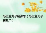 马三立儿子杨少华（马三立儿子有几个）