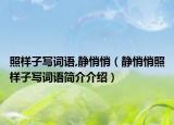 照样子写词语,静悄悄（静悄悄照样子写词语简介介绍）