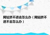 网址挤不进去怎么办（网站挤不进不去怎么办）