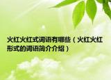 火红火红式词语有哪些（火红火红形式的词语简介介绍）