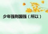 少年强则国强（所以）