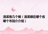 清溪有几个镇（清溪镇在哪个省哪个市简介介绍）