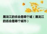 黑龙江的省会是哪个城（黑龙江的省会是哪个城市）