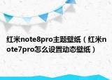 红米note8pro主题壁纸（红米note7pro怎么设置动态壁纸）