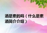 酒是素的吗（什么是素酒简介介绍）