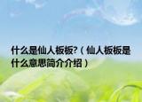 什么是仙人板板?（仙人板板是什么意思简介介绍）