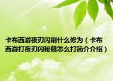 卡布西游夜刃闪刷什么修为（卡布西游打夜刃闪秘籍怎么打简介介绍）