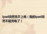 ipad突然充不上电（我的ipad突然不能充电了）