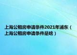 上海公租房申请条件2021年浦东（上海公租房申请条件是啥）