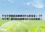 千与千寻里的汤婆婆为什么有宝宝（《千与千寻》剧中的汤婆婆为什么怕无脸男）