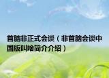 首脑非正式会谈（非首脑会谈中国版叫啥简介介绍）