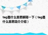 tag是什么意思解释一下（tag是什么意思简介介绍）