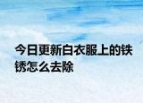 今日更新白衣服上的铁锈怎么去除