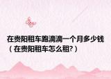 在贵阳租车跑滴滴一个月多少钱（在贵阳租车怎么租?）