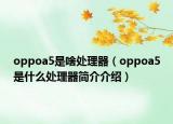 oppoa5是啥处理器（oppoa5是什么处理器简介介绍）
