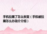 手机拉黑了怎么恢复（手机被拉黑怎么办简介介绍）