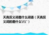 天真反义词是什么词语（天真反义词的是什么\