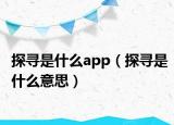 探寻是什么app（探寻是什么意思）