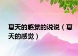 夏天的感觉的说说（夏天的感觉）