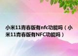 小米11青春版有nfc功能吗（小米11青春版有NFC功能吗）