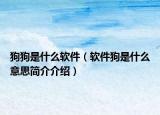 狗狗是什么软件（软件狗是什么意思简介介绍）