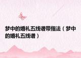 梦中的婚礼五线谱带指法（梦中的婚礼五线谱）
