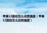 苹果12震动怎么设置强度（苹果12震动怎么设置强度）