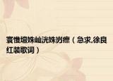 寰愯壇姝屾洸姝岃瘝（急求,徐良红装歌词）