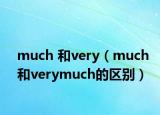 much 和very（much和verymuch的区别）