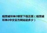 暗黑破坏神2哪里下载正版（暗黑破坏神2中文官方网站是多少）