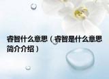 睿智什么意思（睿智是什么意思简介介绍）