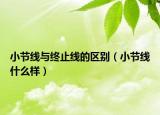 小节线与终止线的区别（小节线什么样）
