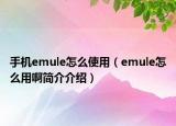手机emule怎么使用（emule怎么用啊简介介绍）