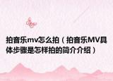 拍音乐mv怎么拍（拍音乐MV具体步骤是怎样拍的简介介绍）