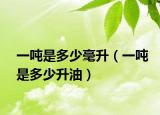 一吨是多少毫升（一吨是多少升油）
