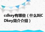 cdkey有哪些（什么叫CDkey简介介绍）