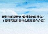 硬件指的是什么?软件指的是什么?（硬件和软件是什么意思简介介绍）