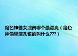 绝色神偷女演员哪个最漂亮（绝色神偷里演孔雀的叫什么???）