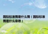 国际标准舞是什么舞（国际标准舞是什么意思）