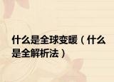 什么是全球变暖（什么是全解析法）