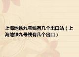 上海地铁九号线有几个出口站（上海地铁九号线有几个出口）