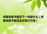 虎踞龙盘今胜昔下一句是什么（虎踞龙盘今胜昔全文简介介绍）