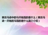 蛛丝马迹中的马开始指的是什么（蛛丝马迹一开始的马指的是什么简介介绍）