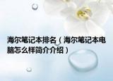 海尔笔记本排名（海尔笔记本电脑怎么样简介介绍）