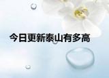 今日更新泰山有多高