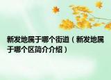 新发地属于哪个街道（新发地属于哪个区简介介绍）