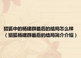 猎狐中的杨建群最后的结局怎么样（猎狐杨建群最后的结局简介介绍）