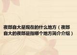 夜郎自大是现在的什么地方（夜郎自大的夜郎是指哪个地方简介介绍）
