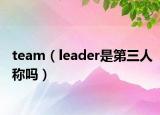 team（leader是第三人称吗）