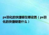 ps羽化的快捷键在哪设置（ps羽化的快捷键是什么）